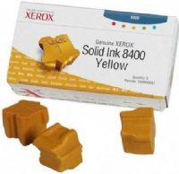 Xerox 108R00607 Yellow Solid Ink, For use with Xerox Phaser 8400, 3400 Pages Duty Cycle 5% Print Coverage, New Genuine Original OEM Xerox, UPC 095205024340 (108R-00607 108R 00607) 