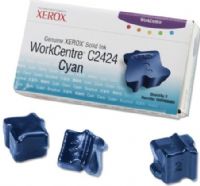Xerox 108R00660 Solid Ink Cyan (3 Sticks) for use with Xerox WorkCentre C2424 Color Printer, Up to 3400 Pages at 5% coverage, New Genuine Original OEM Xerox Brand, UPC 095205048230 (108-R00660 108 R00660 108R-00660 108R 00660 108R660) 