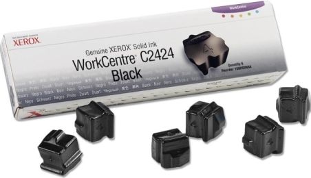 Premium Imaging Products 39386 Solid Ink Black (6 Sticks) Compatible Xerox 108R00664 for use with Xerox WorkCentre C2424 Color Printer, Up to 6800 Pages at 5% coverage (39-386 393-86 108R664)