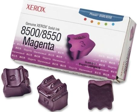 Xerox 108R00670 Solid Ink Magenta Toner Cartridge (Three Sticks) for use with Xerox Phaser 8500 and 8550 Color Printers, Up to 3000 Pages at 5% coverage, New Genuine Original OEM Xerox Brand, UPC 095205242355 (108-R00670 108 R00670 108R-00670 108R 00670 108R670)