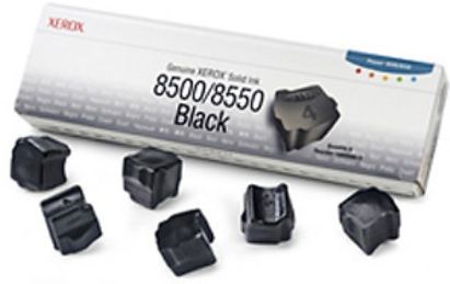 Xerox 108R00672 Black Solid inks, For use with Xerox 8500DN, 8500N, 8500DN, 8500N, 8550DP, 8550DT and 8550DX, Up to 6000 pages at 5% coverage Duty Cycle, New Genuine Original OEM Xerox, UPC 095205242379 (108R00672 108-R00672 108 R00672)