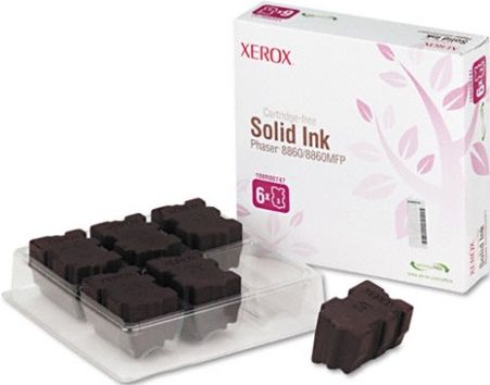 Xerox 108R00747 Solid Ink Magenta Toner Cartridge (6 Sticks) for use with Xerox Phaser 8860 and 8860MFP Color Printers, Up to 14000 Pages at 5% coverage, New Genuine Original OEM Xerox Brand, UPC 095205731347 (108-R00747 108 R00747 108R-00747 108R 00747 108R747)