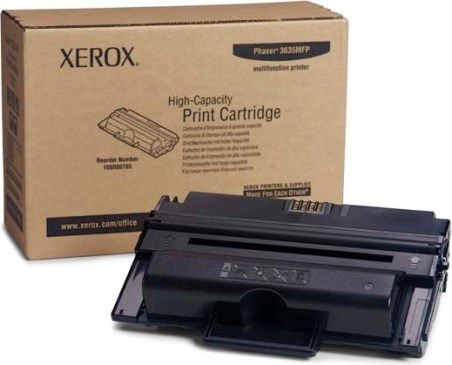 Xerox 108R00793 Standard Capacity Black Toner Cartridge For use with Phaser 3635MFP Monochrome Multifunction Printer, Approximate yield 5000 average standard pages, New Genuine Original OEM Xerox Brand, UPC 095205738940 (108-R00793 108 R00793 108R-00793 108R 00793 108R793) 