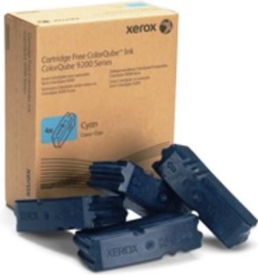 Xerox 108R00829 ColorQube Cyan Solid Ink (4 Sticks) For use with ColorQube 9201, 9202, 9203, 9301, 9302 and 9303 Solid Ink Color Printers, Approximate yield 37000 average standard pages, New Genuine Original OEM Xerox Brand, UPC 095205750256 (108-R00829 108 R00829 108R-00829 108R 00829 108R829) 