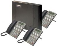 NEC 1091015 DSX System Kit, Includes (1) 1090001 DSX-40 KSU, (3) 1090020 DSX 22-Button Display Phones in Black, 2-Position Telephone Angle Adjustment, Account Codes, Alphanumeric Display, Attendant Call Queuing, Attendant Position, Auto Redial, Auto Attendant (Built-in), Dial Tone Detection, UPC 714627136225 (NEC1091015 NEC-1091015 109-1015 1091-015) 