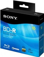Sony 10BNR25RNS Blu-Ray Recordable Media, 25 GB Storage Capacity, 6x Maximum Write Speed, BD-R Media Formats, 120mm Form Factor, UPC 027242824485 (10BNR25RNS 10-BNR25RNS 10 BNR25RNS 10BNR-25RNS 10BNR 25RNS) 