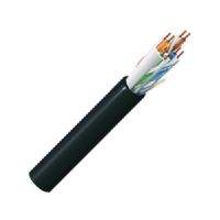 Belden 10GX32 0081000, Model 10GX32, 23 AWG, CAT6A U/UTP Cable; Black Color; 4-Bonded-Pair; U/UTP-unshielded; Riser-CMR-Rated; Premise Horizontal cable; 23 AWG solid bare copper conductors; Polyolefin insulation; Patented Double-H spline; Ripcord; PVC jacket; UPC 612825102311 (BTX 10GX320081000 10GX32 0081000 10GX32-0081000 BELDEN) 