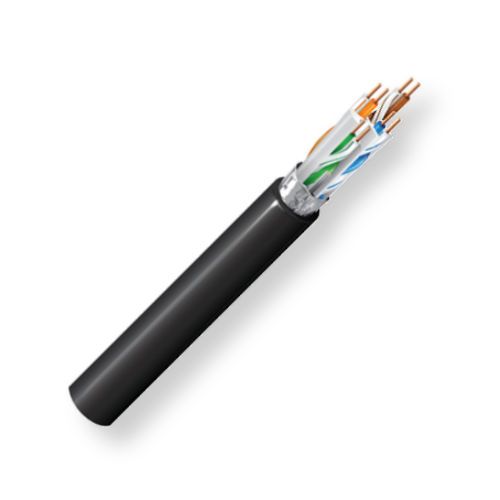 BELDEN10GX53F0051000, Model 10GX53F, 23 AWG, 4-Unbonded-Pair, CAT6A Cable; Plenum-CMP-Rated; F/UTP-Foil Shielded; Premise Horizontal Cable; 23 AWG Solid Bare Copper Conductors; FEP Insulation; Patented EquiSpline separator; Overall Foil Screen with Drain Wire; Ripcord; Flamarrest Jacket; UPC BELDEN10GX53F0051000 (BELDEN10GX53F0051000 TRANSMISSION CONNECTIVITY ELECTRICITY WIRE)
