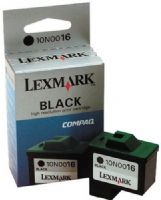 Lexmark 10N0016 Black Ink Cartridge For use with Lexmark Z13, Z23, Z25, Z33, Z35, Z615, I3, X75 PrinTrio, X1150, X1110, X2250, X1185 and Compaq IJ650 Printers, 410 Page at 5 % Coverage Print Yield, NEW Genuine Original Lexmark Brand, UPC 734646539876 (10N0016 10N-0016 10N 0016) 