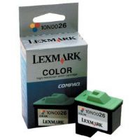 Lexmark 10N0026 Color Inkjet Cartridge for the Z13, Z23, and Z33; High-resolution color cartridge, Standard 290 pages yield, New Genuine Original OEM Lexmark Brand, UPC 734646539869 (10N0026) 