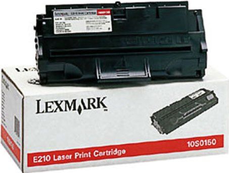 Lexmark 10S0150 Black Toner Cartridge For use with Lexmark E210 Printer, Average Yield 2000 standard pages Declared yield value in accordance with ISO/IEC 19752, New Genuine Original Lexmark OEM Brand, UPC 734646229814 (10S-0150 10-S0150 10S 0150)