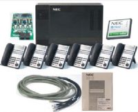 NEC 1100005 Model SL1100 Quick Start Phone System Kit; Includes: (1) 1100010 SL1100 Main Basic KSU, (1) 1100022 4 port CO Trunk Daughter Card, (1) 1100112 2-port InMail CompactFlash, (6) 1100061 12-button Digital Telephone, (1) 808920 Installation Cable and (1) 1100066 DESI Sheets (11-0005 110-0005 1100-005 11000-05) 