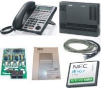NEC 1100009 Model SL1100 Digital Quick Start Kit; Includes: (1) 1100010 SL1100 Main Basic KSU, (1) 1100022 4 port CO Trunk Daughter Card, (1) 1100112 2-port InMail CompactFlash, (6) 1100063 24-button Digital Telephone, (1) 808920 Installation Cable and (1) 1100067 24 Button Designation Sheets (pack of 25); UPC 714627149836 (11-0009 110-0009 1100-009 11000-09) 