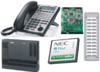NEC 1100013 Model SL1100 IP Quick Start Kit with SIP Trunk; Includes: (1) 1100010 SL1100 Main Basic KSU, (1) 1100111 16-channel VoIP Daughter Board with (4) SIP trunk ports, (1) 1100112 2-port InMail CompactFlash, (6) 1100161 24-button IP telephone (BK) and (1) 1100067 24B Designation Sheets (pkg of 25); UPC 714627149881 (11-0013 110-0013 1100-013 11000-13) 