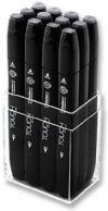 ShinHan Art 1101203 TOUCH Twin, 12-Piece Cool Gray Marker Set; Ergonomically designed body for the perfect grip; Now in 204 brilliant colors; Double-ended with fine and broad nibs; Advanced alcohol-based ink; The finest control of ink flow, absolutely no smudging or bleeding; Odorless; A specially designed safety cap stacks neatly and prevents damage to the nibs; UPC 8809309663402 (SHINHANART1101203 SHINHAN ART 1101203) 