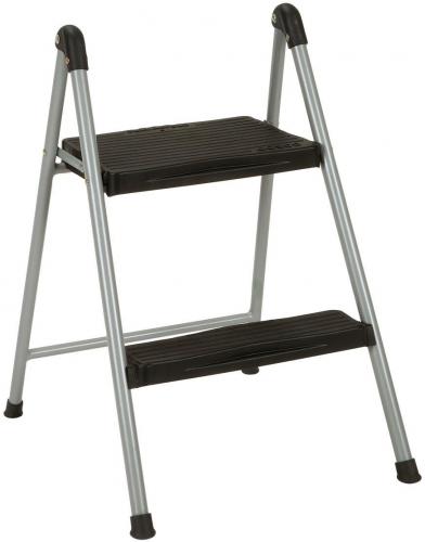 Cosco 11024PBL1E Two Step Step Stool Steel w/o Handle, Lightweight: Easy to carry for multiple household tasks. Secure & Stable: Large platform step with slip-resistant feet.Easy to Use: One-hand easy-release fold and unfold.Easy to Store: Compact design to fit in small spaces, Meets ANSI Type III Light Duty Household 200 lb weight capacity, Height: 23.74