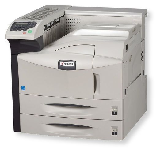 Kyocera 1102G12US0 model FS-9530DN B/W Laser Printer, Up to 51 ppm - B/W - A4 (8.25 in x 11.7 in), Up to 26 ppm - B/W - A3 (11.7 in x 16.5 in), Status LCD Built-in Devices, Wired Connectivity Technology, Parallel, USB, Ethernet 10/100Base-TX Interface, 1800 dpi x 600 dpi Max Resolution ( B&W ), Duplex Printout, Standard PostScript Support, 3.5 sec First Print Out Time B/W, 128 MB RAM Installed, 640 MB Max RAM Installed (1102-G12US0 1102 G12US0 FS 9530DN FS9530DN)