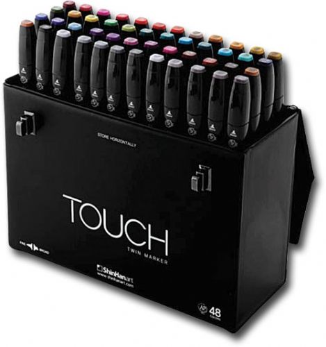 ShinHan Art 1104800 TOUCH Twin, 48-Color Fine And Broad Nib Marker Set; Ergonomically designed body for the perfect grip; Double-ended with fine and broad nibs; Advanced alcohol-based ink; The finest control of ink flow, absolutely no smudging or bleeding; UPC 8809309663457 (SHINHANART1104800 SHINHANART 1104800 SHINHAN ART SHINHANART-1104800 SHINHAN-ART)