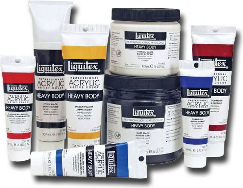 Liquitex 1110450 Professional Series, Heavy Body Color Full Assortment, 3 each of 2 oz 81 colors, 6 each of 2 oz 19 colors; Artist acrylic set with intense color paints; Includes 8-59-milliliter tubes of heavy body acrylic paint, brushes, canvas board, 118-milliliter bottle of Gloss Medium and Varnish, and The Acrylic Book; Conforms to ASTM D4236 and D5098; Dimensions 36