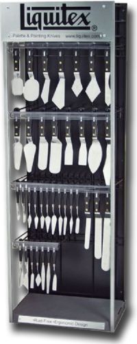 Liquitex 111099 Free-Style, Knife Display Assortment; The right combination of stainless resilience and flexible spring to facilitate and painting application; Display assortment that contains 3 each of 36 knives (108 total); Knives include Large Scale #1-18 and Traditional #1-18; Dimensions 12