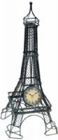 Infinity Instruments 11243 The Eiffel Tower Shaped Table Clock, Metal Wire, Plastic Covered Dial, Black Metal Hands, Dimensions L 17" X W 7" X D 7", Requires 1 AA battery (not included), UPC 731742112439 (11-243 112-43) 