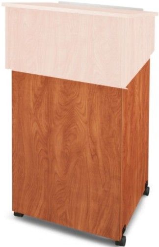 Oklahoma Sound 112-CH Combo Lectern Base, Wild Cherry, A/V Cart Converts the Table Top to a Full Floor lectern or use as an A/V cart for your presentation equipment, 3/4