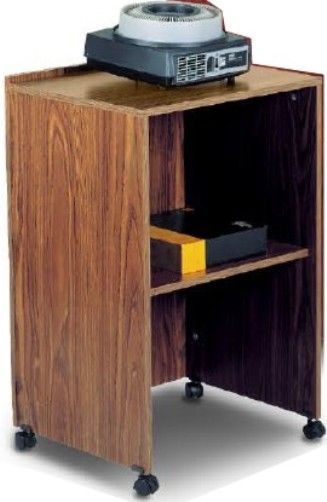 Oklahoma Sound 112-MO Combo Lectern Base, Medium Oak, A/V Cart Converts the Table Top to a Full Floor lectern or use as an A/V cart for your presentation equipment, 3/4