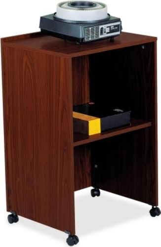 Oklahoma Sound 112-MY Combo Lectern Base, Mahogany, A/V Cart Converts the Table Top to a Full Floor lectern or use as an A/V cart for your presentation equipment, 3/4