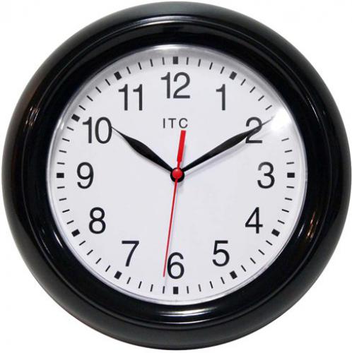 Infinity Instruments 11316BK/830 Focus Wall Clock, Infinity Instruments Focus business (ITC) wall clock is a simple 9
