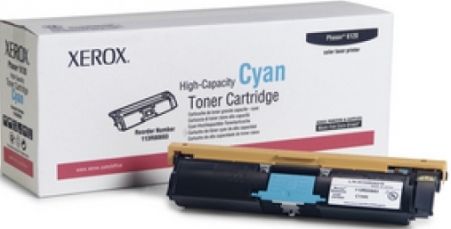 Xerox 113R00693 Cyan High-Capacity Toner Cartridge for use with Xerox Phaser 6120 and 6115MFP Printers, Up to 4500 Pages at 5% coverage, New Genuine Original OEM Xerox Brand, UPC 095205219456 (113-R00693 113 R00693 113R-00693 113R 00693 113R693)