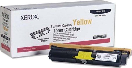 Xerox 113R00694 Yellow High-Capacity Toner Cartridge for use with Xerox Phaser 6120 and 6115MFP Printers, Up to 4500 Pages at 5% coverage, New Genuine Original OEM Xerox Brand, UPC 095205219463 (113-R00694 113 R00694 113R-00694 113R 00694 113R694)