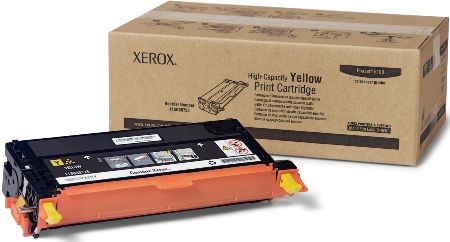 Xerox 113R00725 Yellow High Capacity Print Cartridge for use with Xerox Phaser 6180 and 6180MFP Printers, Up to 6000 Pages at 5% coverage, New Genuine Original OEM Xerox Brand, UPC 095205426694 (113-R00725 113 R00725 113R-00725 113R 00725 113R725)