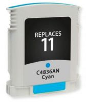 Clover Imaging Group 114225 Remanufactured Cyan Ink Cartridge To Replace HP C4836AN; Yields 1750 Prints at 5 Percent Coverage; UPC 801509141603 (CIG 114225 114 225 114-225 C-4836AN C 4836AN) 