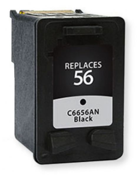 Clover Imaging Group 114507 Remanufactured Black Ink Cartridge To Replace HP C6656AN, HP56; Yields 520 Prints at 5 Percent Coverage; UPC 801509137231 (CIG 114507 114 507 114-507 C6 656AN C6-656AN HP-56 HP 56)