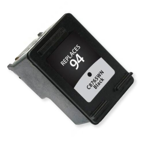 Clover Imaging Group 114543 Remanufactured Black Ink Cartridge To Replace HP C8765WN, HP94; Yields 480 prints at 5 Percent Coverage; UPC 801509137316 (CIG 114543 114 543 114-543 C8 765WN C8-765WN HP-94 HP 94)
