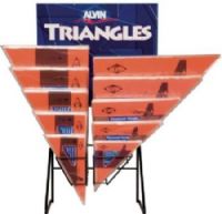 Alvin 1145FTD FT-Series Triangles Display, Huge selection to choose from, Providing you great selection and quality, Contents 102 assorted fluorescent triangles, Size 16"w x 18"h x 7"d, Harmonized Code 9017800000, Shipping Dimensions 7.00 x 16.00 x 18.00 inches, Shipping Weight 11.67 lbs, UPC 088354907206 (1145-FTD 1145 FTD 1145FTD)  