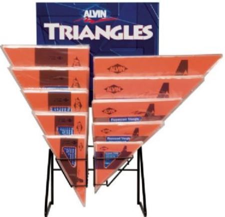 Alvin 1145FTD FT-Series Triangles Display, Huge selection to choose from, Providing you great selection and quality, Contents 102 assorted fluorescent triangles, Size 16
