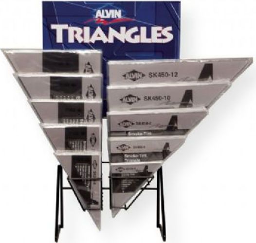 Alvin 1146SKD SK-Series Triangles Display; Contents 88 assorted smoke triangles; Dimensions 16