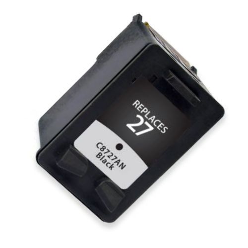 Clover Imaging Group 114758 Remanufactured Black Ink Cartridge To Replace HP C8727AN, HP27; Yields 220 prints at 5 Percent Coverage; UPC 801509138405 (CIG 114758 114 758 114-758 C8 727AN C8-727AN HP-27 HP 27)
