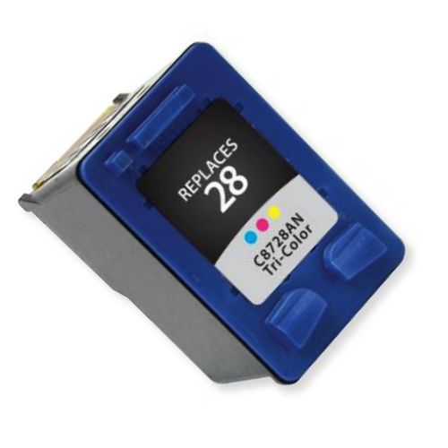 Clover Imaging Group 114759 Remanufactured Tri-Color Ink Cartridge To Replace HP C8728AN, HP28; Cyan, Magenta, and Yellow; Yields 190 prints at 5 Percent Coverage; UPC 801509138412 (CIG 114759 114 759 114-759 C8 728AN C8-728AN HP-28 HP 28)