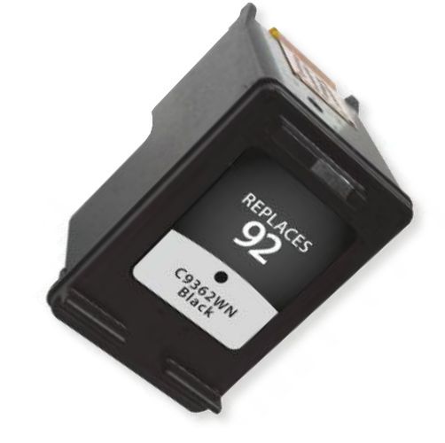 Clover Imaging Group 114790 Remanufactured Black Ink Cartridge To Replace HP C9362WN, HP92; Yields 220 prints at 5 Percent Coverage; UPC 801509138719 (CIG 114790 114 790 114-790 C9 362WN C9-362WN HP-92 HP 92)