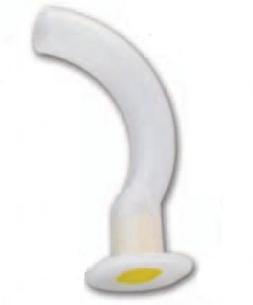 SunMed 1-1505-90 Guedel Airway, Oralpharyngeal, Med. Adult, 90mm, Size 4, Yellow, Box 50 units, Firm airway, Built-in bite block (1150590 1 1505 90)