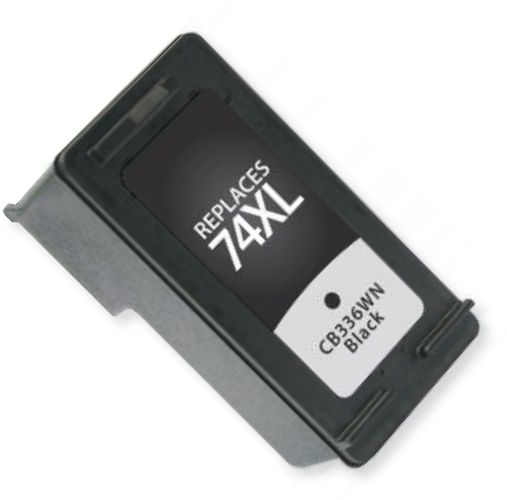 Clover Imaging Group 115412 Remanufactured High-Yield Black Ink Cartridge To Replace HP CB336WN, HP74XL; Yields 750 Prints at 5 Percent Coverage; UPC 801509142273 (CIG 115412 115 412 115-412 CB 336WN CB-336WN HP-74XL HP 74XL)
