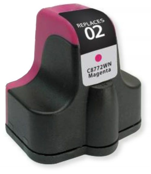 Clover Imaging Group 115415 Remanufactured Magenta Ink Cartridge To Replace HP C8772WN, HP02; Yields 370 prints at 5 Percent Coverage; UPC 801509142303 (CIG 115415 115 415 115-415 C8 772WN C8-772WN HP-02 HP 02)