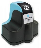 Clover Imaging Group 115417 Remanufactured High-Yield Light Cyan Ink Cartridge To Replace HP C8774WN, HP02; Yields 240 prints at 5 Percent Coverage; UPC 801509142327 (CIG 115417 115 417 115-417 C8 774WN C8-774WN HP-02 HP 02) 