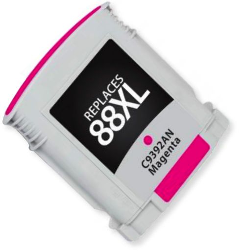 Clover Imaging Group 115797 Remanufactured High-Yield Magenta Ink Cartridge To Replace HP C9392AN, C9387AN, HP88XL; Yields 1980 Prints at 5 Percent Coverage; UPC 801509146127 (CIG 115797 115 797 115-797 C9 392AN C9-392AN C9 387AN C9-387AN HP-88XL HP 88XL)