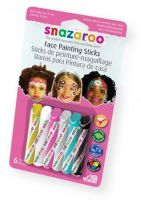 Snazaroo 1160601 Face Painting 6 Stick Girl Set; These high quality face painting stick sets each include six fun, vivid colors; Hypoallergenic, non toxic, FDA compliant ingredients make these paints safe for the most delicate skin; The new formulation goes on smoothly and comes off just as easily; UPC 766416496010 (1160601 PAINTING-1160601 STICK-1160601 FACE-1160601 SNAZAROO1160601 SNAZAROO-1160601) 