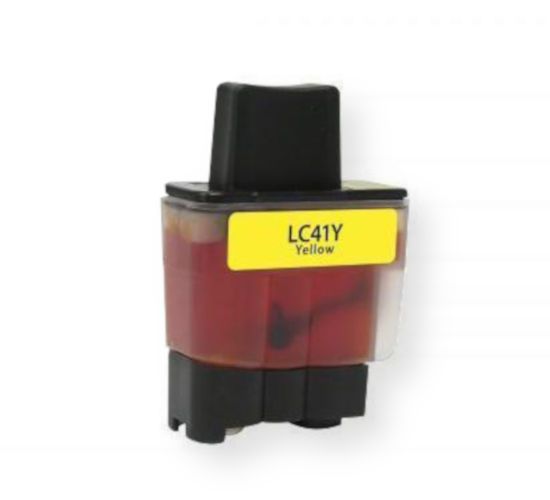 Clover Imaging Group 116255 Remanufactured Yellow Ink Cartridge for Brother LC41Y, Yellow Color; Yields 400 prints at 5 Percent Coverage; UPC 801509148732 (CIG 116255 116-255 116 255 LC41Y LC-41-Y LC 41 Y)