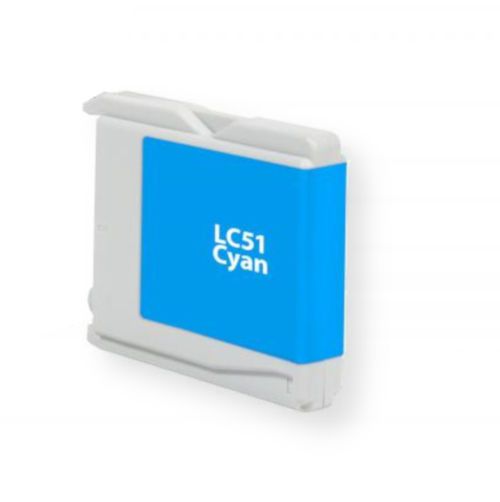 Clover Imaging Group 116257 Remanufactured Cyan Ink Cartridge for Brother LC51C, Cyan Color; Yields 400 prints at 5 Percent Coverage; UPC 801509148756 (CIG 116257 116-257 116 257 LC51C LC-51-C LC 51 C)