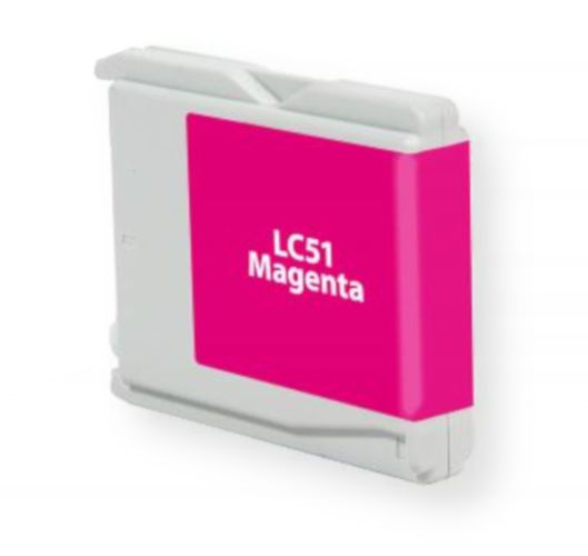 Clover Imaging Group 116258 Remanufactured Magenta Ink Cartridge for Brother LC51M, Magenta Color; Yields 400 prints at 5 Percent Coverage; UPC 801509148763 (CIG 116258 116-258 116 258 LC51M LC-51-M LC 51 M)